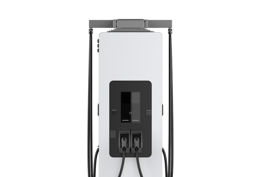 Plugging cable into the charging station